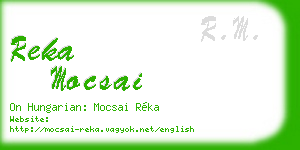 reka mocsai business card
