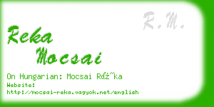 reka mocsai business card